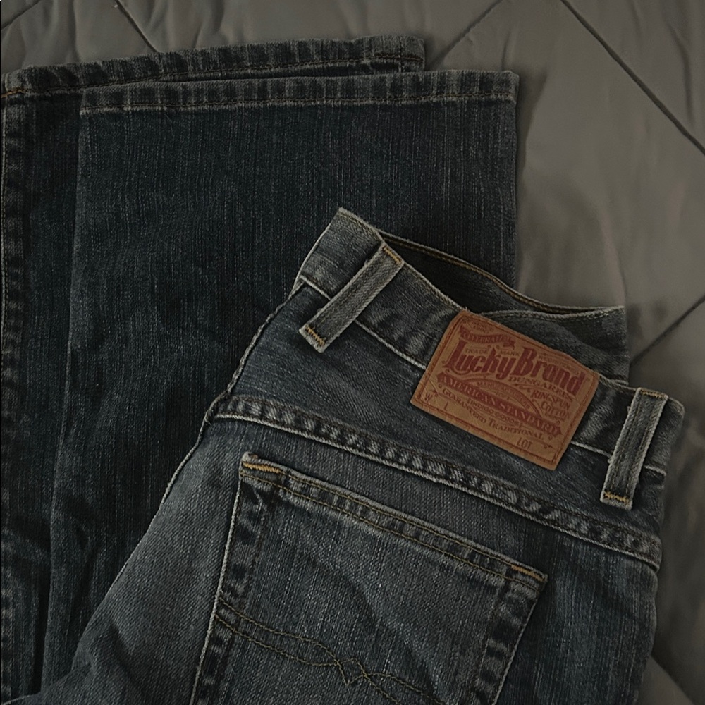 Lucky Brand Men's Deep Indigo Straight Jeans